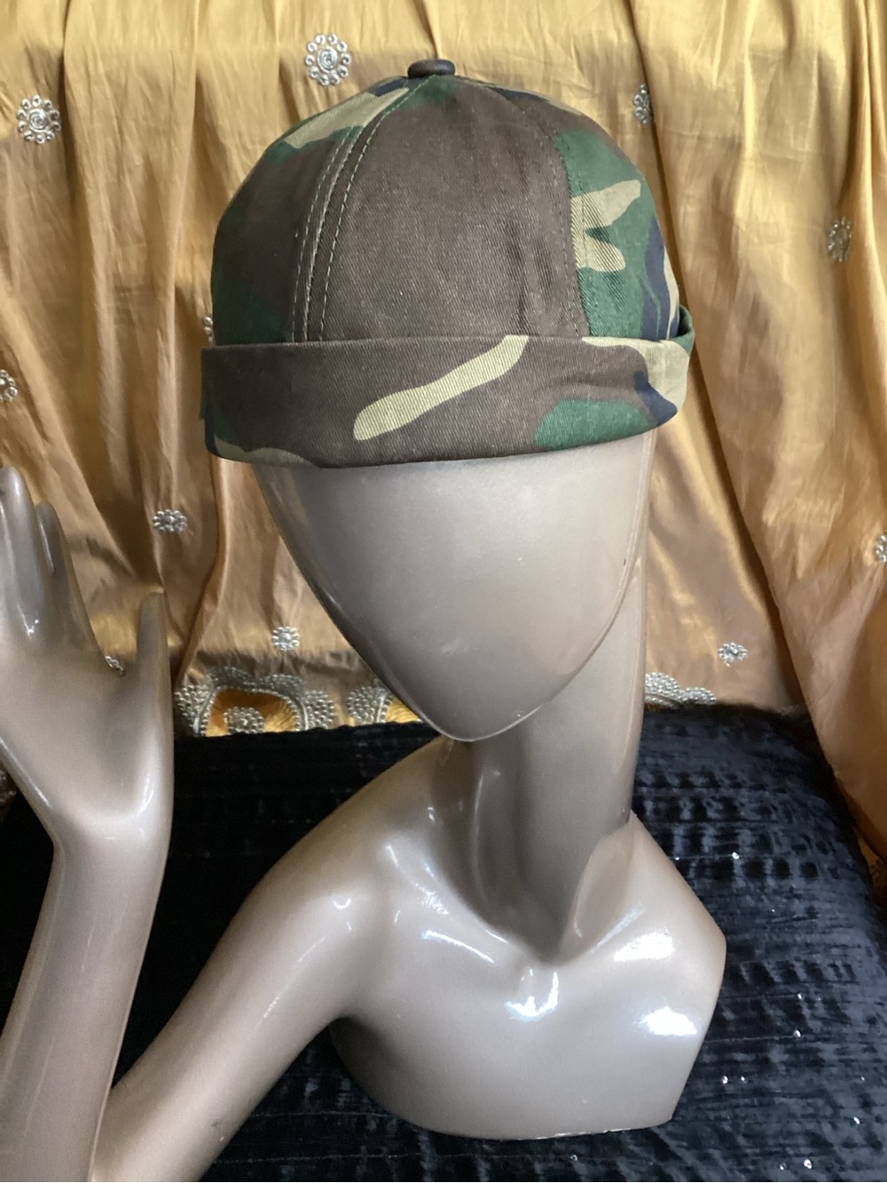 NWOT Camo Roll-Up Dock Worker Beanie - Green Camo